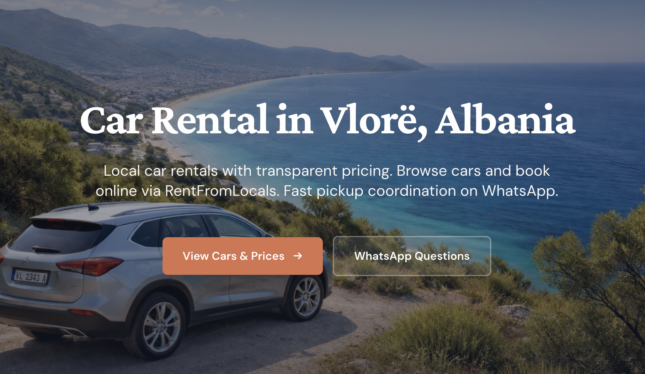 Rental Car and Taxi Coral Website