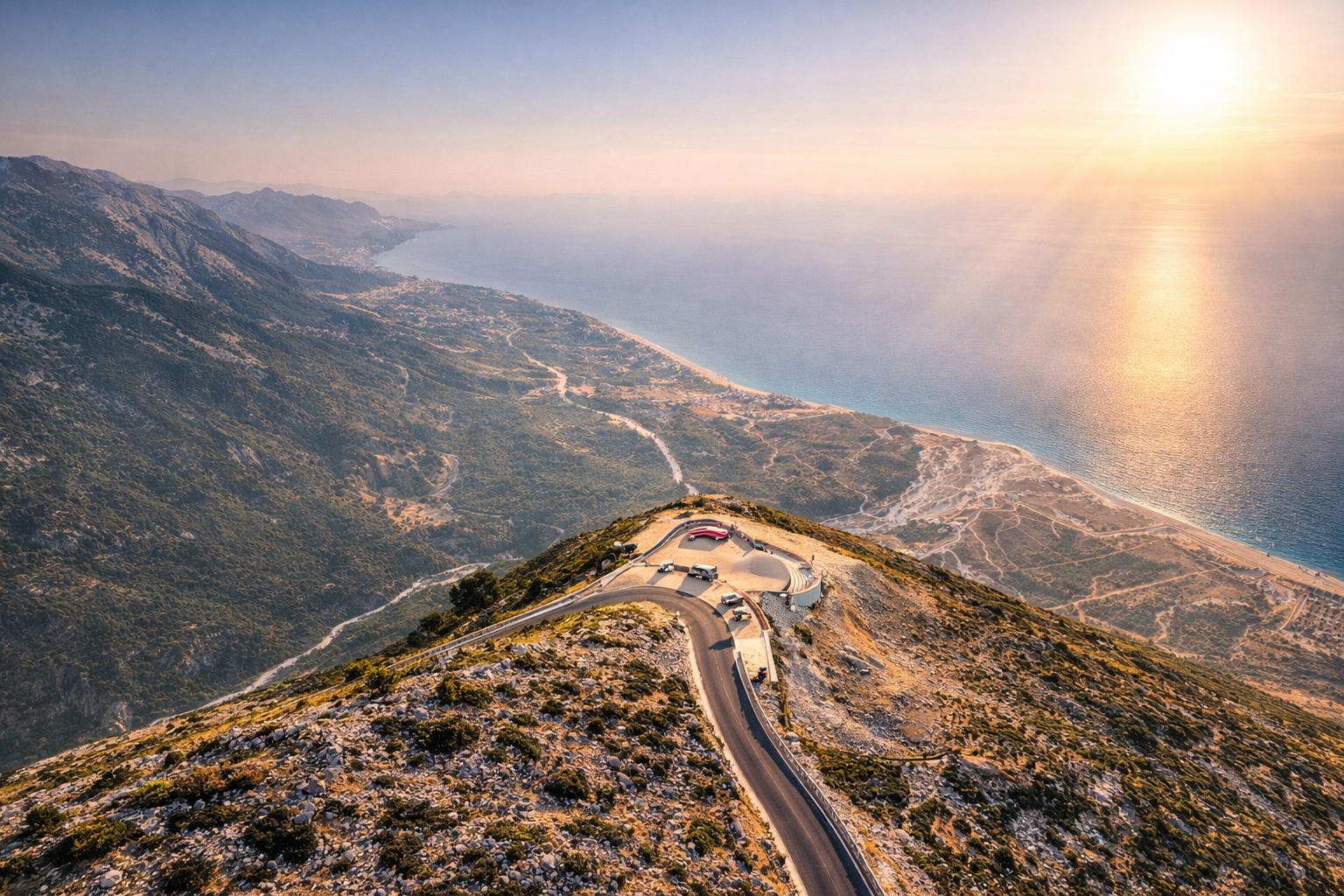 Llogara Pass mountain road